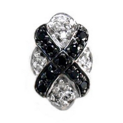 Y1789 14K BLACK X AND WHITE OUTSIDES SLIDE 